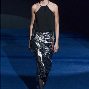 METALLIC PENCIL SKIRT ZW COLLECTION. SIZE SMALL